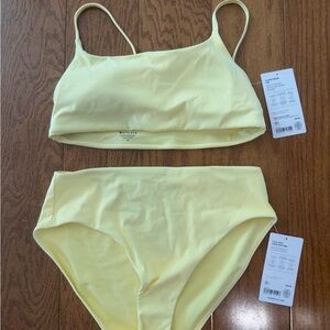 Athleta Scoop Bikini Top & High Rise Swim Bottoms